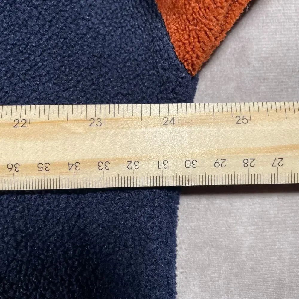 90’s Dolmen Hiking Blue Orange Fleece Quarter Zip Sweater